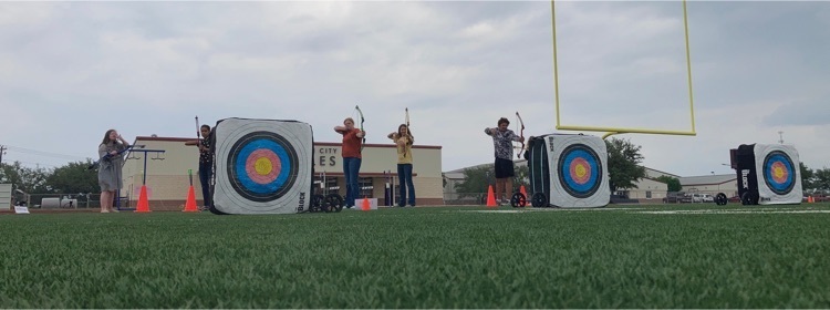 LBJHS students study Archery in Principles of Ag  